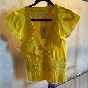 Ramy Brooks yellow Emilia top NWT size xxl